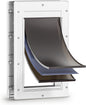 3-Flap Dog Door, Doggy Door, Doggie Door, Cat Door for Install in Interior and Exterior Doors, Insulation Flap, 2 Magnetic Flaps, Closing Panel, Never Rust, for Pets Up to 45lb