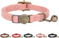 THAIN Leather Cat Collar with Bell Breakaway- Adjustable, Durable, Retro Bell fit Most Cats and Kittens (Pink)