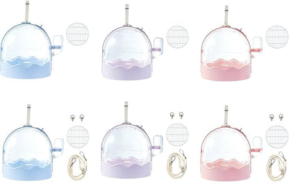 Clear Pet Carrier Travel Cage with Water Bottle& Station Frame Small Travel Camping Package Supply Large Cages and Habitats Cages and Habitats
