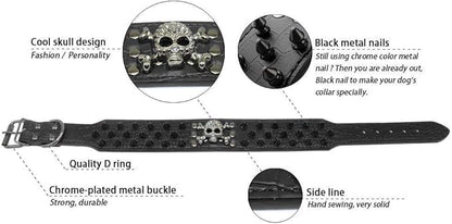 Serijoars Spiked Studded Dog Collar, PU Leather Dog Collar, Adjustable Pet Collars for Medium or Large Breed Pet (M, Pink2)