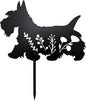 Dog Garden Stake - Unique Gift for Dog Lovers, Black Metal Outdoor Decor, Durable Yard Art Statue (Scottish Terrier)