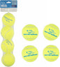 Best Pet Supplies Interactive Squeaky Dog Chew Toy, Ideal Dog Toys for Chewers, Small, Medium & Large Dogs, and Fetch Lovers - Tennis (Yellow), Large (Pack of 4)