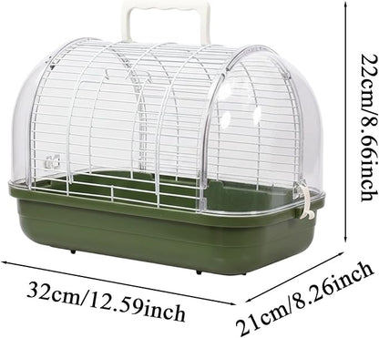 Transparent Small Bird - Travel Carrier Full View, Cockatiel Parakeet Conure, Indoor Outdoor Balcony Use, Living Room Park Accessory, Canary Lovebird Portable Home, Bird Travel for