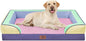 Comfort Expression Orthopedic Dog Bed for Extra Large Dogs 42x30 Inch, Waterproof Egg Crate Foam XL Pet Bed with Removable Bolsters, Dog Couch with Washable Cover & Non-Slip Bottom, Frosted Grape