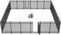 Dog Playpen Dog Fence Outdoor for Yard 47" H with 24 Panels Sturdy Portable Puppy Playpen for Indoor Outdoor RV Camping Use - Black Silver