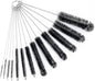 CiaraQ Bottle Cleaning Brushes, 8 Inch Nylon Tube Brush Set, Cleaner for Narrow Neck Bottles Cups with Hook, Set of 13pcs
