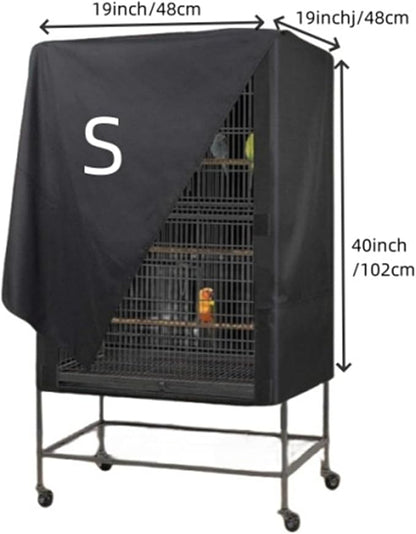 Bird Cage Cover Black Out, Protects Pets Privacy, Comfortable, Breathable, Waterproof and Dustproof, Parrot Cage Night Cover, Good Night Parrot Birdcages Protector Covers for Parakeet Cockatiel