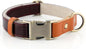 Plutus Pet Genuine Leather & Hemp Dog Collar – Adjustable Heavy Duty Pet Collar with Quick Release Metal Buckle, Soft & Stylish for Puppy and Small, Medium, Large Dogs (Copper Brown, M)