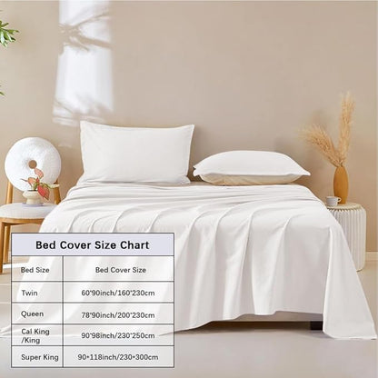 DUJUIKE Waterproof Bed Cover for Dog and Cats,Pet Hair Resistant Bed Sheet Cover, Protective Bed Liner Cover with 100% Waterproof Breathable Thin Fabric (Twin 63 * 90 inch, White)