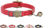 THAIN Leather Cat Collar with Bell Breakaway- Adjustable, Durable, Retro Bell fit Most Cats and Kittens (Red)
