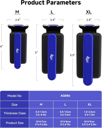 AQQA Magnetic Aquarium Fish Tank Glass Cleaner, Dual-Blades Algae Scraper Glass Cleaner Scrubber, Double Side Floating Aquarium Magnetic Brush for 0.2-0.4 Inch Thick Glass Aquariums Tank (M)