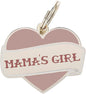 Two Tails Pet Company Personalized 'Mama's Girl' Pet ID Tag & Collar Charm - Custom Engraved Dog Tags for Pets - Luxury Brass, Gold Plating