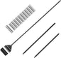 25.6inch Algae Scraper for Glass Aquariums Fish Tank Cleaner Tool with 10 Blades Aluminum Alloy Long Handle Tool-Less Installation