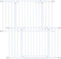 Cumbor 2 Pack 29.7"-51.5" Extra Wide Baby Gate for Stairs, Easy Wall Through Dog Gates for Doorways, Pressure Mounted Pet Gate Indoor, Safety Auto-Close Child Gate for Kids with 4 Wall Cups, White