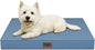 Outdoor Dog Bed for Small Dogs & Cats, Waterproof Dog Crate Mat Orthopedic Egg Crate Foam with Washable Removable Oxford Cover, Blue