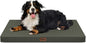 Outdoor All Weather Waterproof Dog Bed, Orthopedic Dog Bed for Extra Large Dogs, Egg Crate Foam Crate Pad with Washable Removable Oxford Cooling Cover, 47x29 Inch, Brown