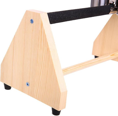 QBLEEV Parrot Play Wood Stand Bird Grinding Perch Table Platform Birdcage Feeder Stands with Feeder Dish Cup Portable Table Playstand for Small Cockatiels, Conures, Parakeets, Finch