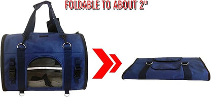 6-in-1 Sturdy Pet Carrier Backpack, Front Pack, Shoulder Bag, Pet Hand Bag, Car Seat Crate, Soft-Sided pet Carrier, Small Dog & Cat Travel Carrier, Size Medium for Pets 14-16" Long