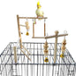 PINVNBY Bird Playground Parrot Play Gym Parakeet Cage Play Stand Wooden Perches Playpen Ladders Conure Chewing Climbing Swing Toy Birdcage Accessories for Small Cockatoo Cockatiel Lovebirds Budgie