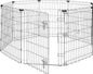 Amazon Basics Portable Foldable Octagonal Metal Exercise Dog Playpen, Indoor/Outdoor Pet Fence with Single Door, 8 Panels, Small, 30 Inches, Black