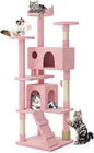 MoNiBloom 77 Inch Cat Tree Tower for Indoor Cats Large Adults, Tall Cat Tower with Scratching Post, Multi-Level Furniture Activity Center with Cat Condo Pet Play House, Soft Pink