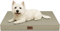 Outdoor Dog Bed for Small Dogs & Cats, Waterproof Dog Crate Mat Orthopedic Egg Crate Foam with Washable Removable Oxford Cover, Khaki