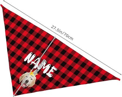 Custom Dog Bandana Add Your Text Photo Name Personalized Neckwear Bandanas Soft Customized Pet Scarf with Your Design Funny Gifts for Cat Dog Pet Style 04