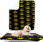 Franco Pet Batman DC Comics Bat Shield Logo Super Soft Cozy Waterproof Sherpa-Backed Blanket Throw for Large Dogs, Couch/Bed/Car, 50x60 (Officially Licensed Product)