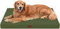 Outdoor Extra Large Dog Bed, Waterproof Dog Bed for Large Dogs, Egg Crate Foam XL Pet Bed with Removable Washable Oxford Cooling Cover, Amy Green