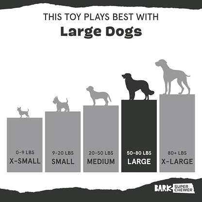 Barkbox Super Chewer Tough Dog Chew Toys for Aggressive Chewers, Dental Stimulating (Turkey - Large)