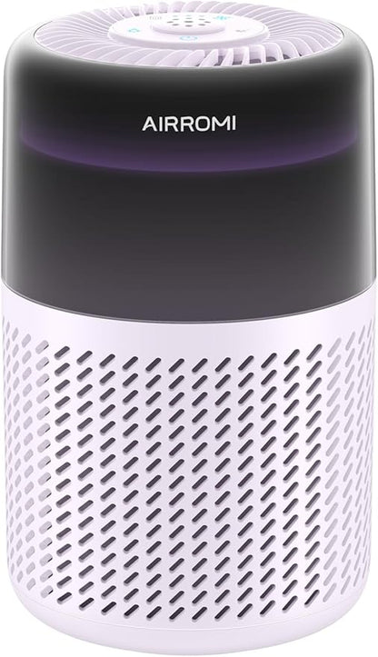 AIRROMI HEPA Air Purifier for Bedroom&Home,Pet Air Purifier for Home Pets,Removes Pet Odor,Cat Litter Smell,Dust,Smoke&Allergies,Quiet Room Air Purifier with Scents,360°Air Cleaner,A2005 Purple