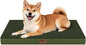 Plush Dog Bed for Medium Dogs, Waterproof Dog Crate Mat Orthopedic Egg Crate Foam Pet Bed with Washable Removable Oxford Cover, Olive Green
