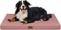 Outdoor Extra Large Dog Crate Bed, XXL Waterproof Dog Bed for Giant Breeds Dogs, 47x29 Inch Orthopedic Egg Crate Foam Pet Mat with Removable Cooling Cover, Pink