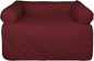 E-Living Store Pet Furniture Protector Non-Slip Water-Resistant Cover for Dogs and Cats with 3-Sided Bolster Soft Fabric - Medium, Cranberry