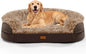Orthopedic Dog Beds for Extra Large Dogs, 44" x32.6" x7.6" Supportive Dog Sofa Bed with 28D Egg-Crate Foam, Removable Washable Cover, Waterproof Lining, for Puppy,Senior,Sick,Brown