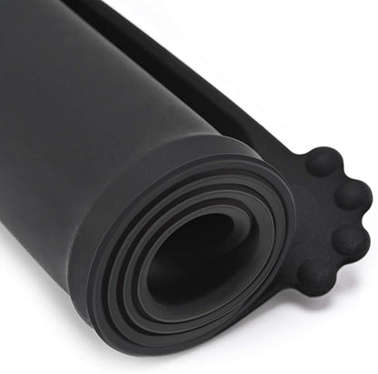 Silicone Waterproof Dog Cat Pet Feeding Mats, Non Slip, Easy Clean Pet Dog Cat Bowl Mats Placemat (28" x 24") Black