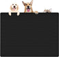 39.4"x29.5" Large Pet Food Mat, Silicone Dog Mats for Food and Water, Nonslip Pet Feeding Mats for Floors,Dog Cat Bowl Mat with Raised Edges, Black