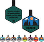 Silent Dog Tag Personalized with 5 Lines of Custom Deep Engraved Durable Soundless Silicone Pet ID Name Tag Hexagon Forest Night