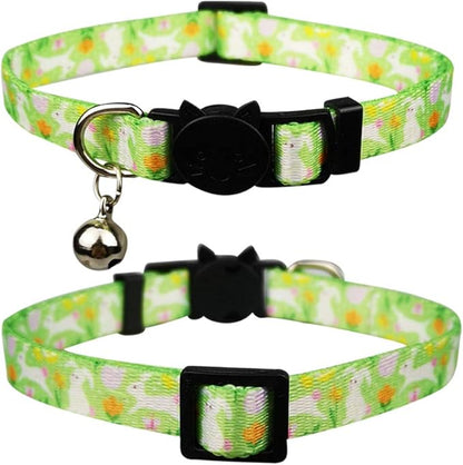 3 Pack Easter Cat Collar with Bell Breakaway Adjustable