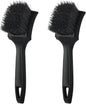 2 Pcs Bird Bath Brush Black Hard Bristle Cleaning Brush with Ergonomic Handle Utility Bird Bath Scrub for Bird Feeder Bath Accessories Fountain Outdoor Cleaning
