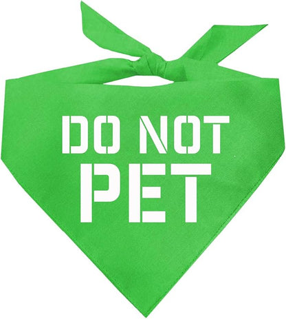 Do Not Pet Dog Bandana (Lime Green, OS 157)