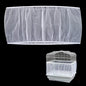 Soft Airy Bird Cage Net Cover, Bird Cage Seed Catcher, Skirt Guard Gauze Birdcage Mesh Netting for Round Square Cages, Reuseable (White, L)