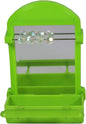 Penn-Plax Bird Life Perch Mirror with Cup - Interactive Bird Mirror for Cage with Beads & Seed Holder - Stimulating Toy - Perch Accessory for Parakeets, Finches, and Small Birds - 2.5 x 3.5 Inches