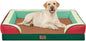 Comfort Expression Orthopedic Dog Bed for Extra Large Dogs 42x30 Inch, Waterproof Egg Crate Foam XL Pet Bed with Removable Bolsters, Dog Couch with Washable Cover & Non-Slip Bottom, Watermelon Mist