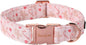 Unique style paws Christmas Dog Collar Metal Buckle Pink Gingerbread Puppy Collar Gift Durable Cute Collar for Small Medium Large Boys Girls Dogs