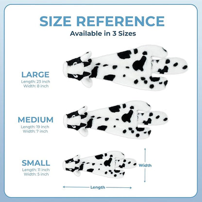 Best Pet Supplies Squeaky Dog Toys with Soft Durable Fabric for Small, Medium and Large Pets Interactive Toy for Indoor Play, Supports Active Biting and Play - Sheep, Cow, Medium
