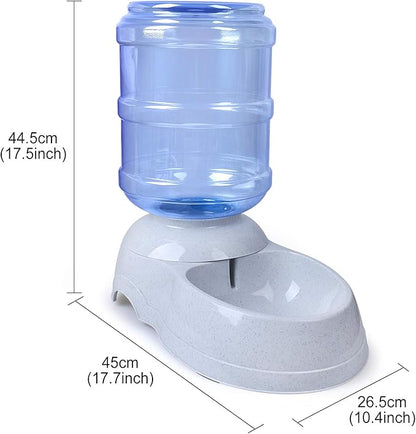 Automatic Pet Feeder and Water Dispenser Gravity Feeder and Waterer Set, 3 Gallon/11L Water Large Capacity,12 Pound Food Capacity