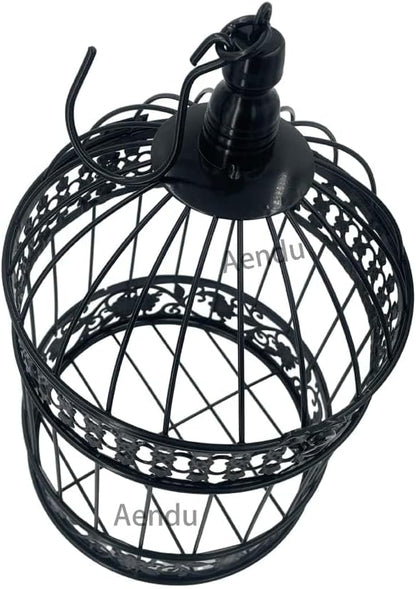 Iron Bird Cage for Wedding Decor and Flower Cage Decor Perfect Props for Hanging Flower Frames Indoor and Outdoor Decoration at Wedding Parties (Black)