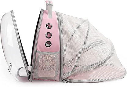 Lollimeow Cat Carrier Backpack, Expandable Bubble Pet Carrier for Cats and Small Dogs, Airline Approved Travel Backpack for Hiking, Walking & Outdoor Adventures - Supports up to 14 lbs
