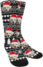 Custom Face Socks, Personalized Dog Lover Pet Photo Picture on Socks Unisex Athletic Crew Socks for Men Women
